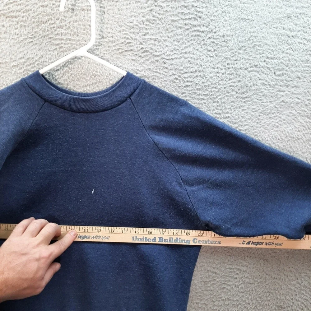 Vintage Healthknit Sweatshirt Men XL Blue Crewneck Pingree Park Colorado 80s 90s